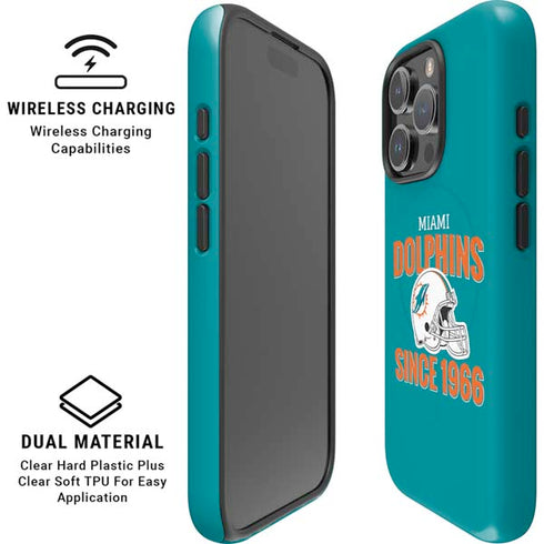 NFL Miami Dolphins Helmet iPhone 16 Pro Magsafe Impact Case